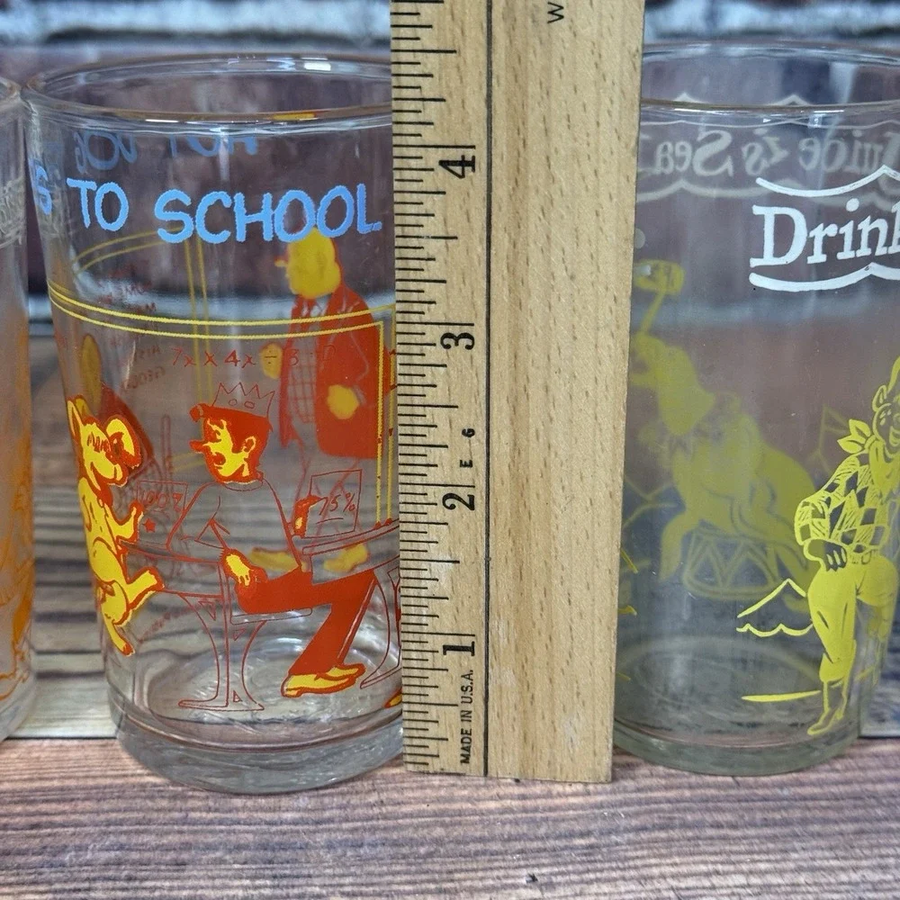 Vintage Welch's Jelly Jar Juice Glasses Howdy Doody 1950s Archie 1971 Set‎ Of 3